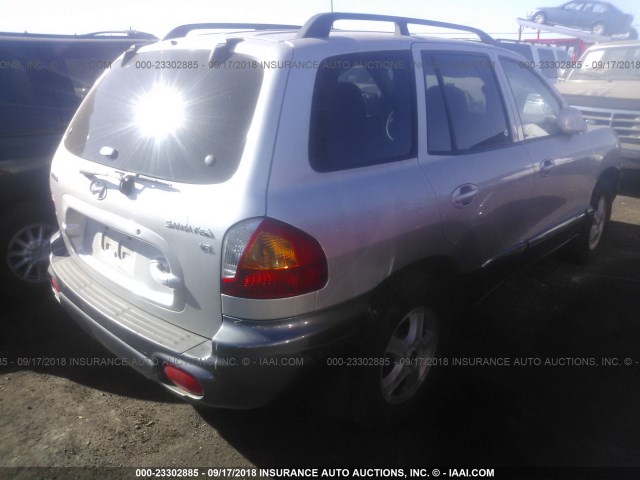 KM8SC13DX3U406431 - 2003 HYUNDAI SANTA FE SILVER photo 4