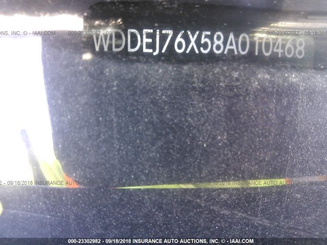 WDDEJ76X58A010468 - 2008 MERCEDES-BENZ CL 600 BLACK photo 9