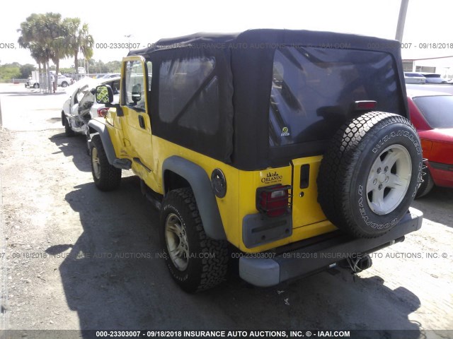 1J4FA44S66P708077 - 2006 JEEP WRANGLER / TJ UNLIMITED YELLOW photo 3