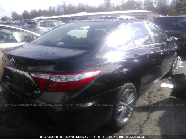 4T1BF1FK1FU110364 - 2015 TOYOTA CAMRY LE/XLE/SE/XSE 黑色 照片 4