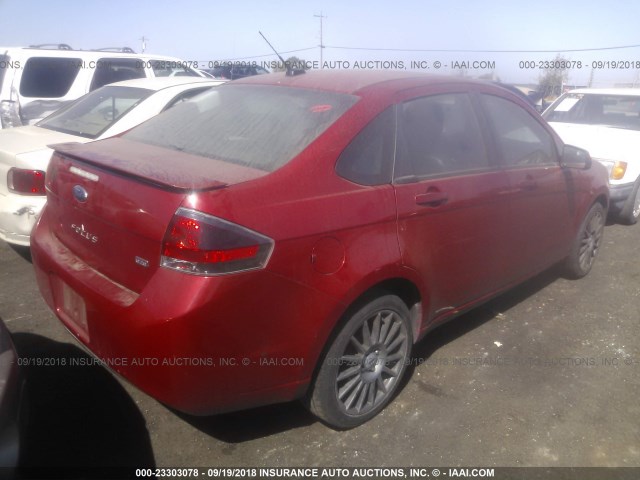 1FAHP3GN1BW107484 - 2011 FORD FOCUS SES RED photo 4