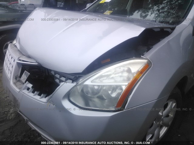 JN8AS58V58W402086 - 2008 NISSAN ROGUE S/SL SILVER photo 6