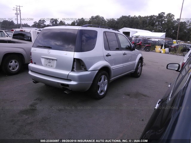 4JGAB74E81A259016 - 2001 MERCEDES-BENZ ML 55 SILVER photo 4