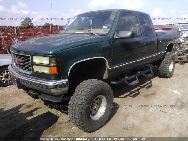 2GTEK19R2W1554855 - 1998 GMC SIERRA K1500 GREEN photo 2