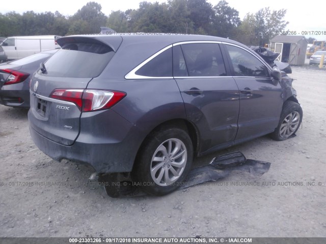 5J8TB4H38HL025897 - 2017 ACURA RDX GRAY photo 4