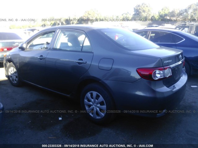 5YFBU4EE6DP219632 - 2013 TOYOTA COROLLA S/LE GRAY photo 3