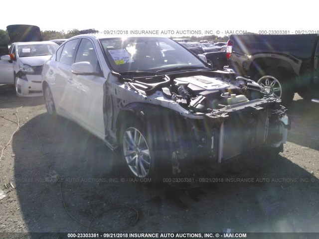 JN1BV7AP0EM678538 - 2014 INFINITI Q50 PREMIUM/SPORT WHITE photo 1