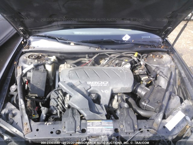 2G2WP522151322891 - 2005 PONTIAC GRAND PRIX BLACK photo 10