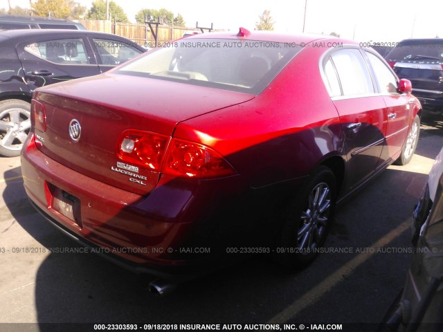 1G4HJ5EM7BU111564 - 2011 BUICK LUCERNE CXL RED photo 4