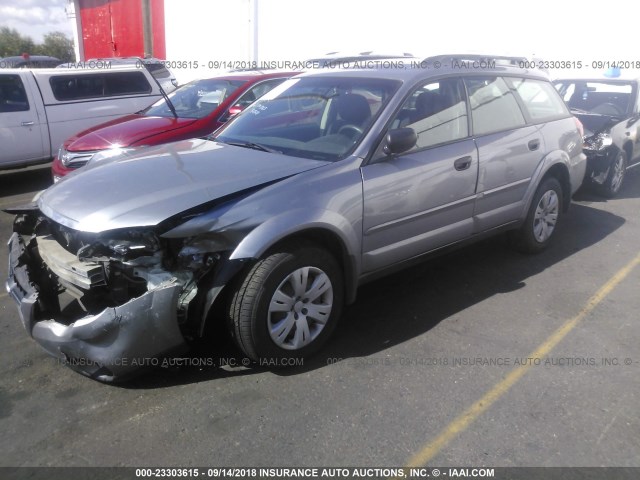 4S4BP60CX87354074 - 2008 SUBARU OUTBACK GRAY photo 2