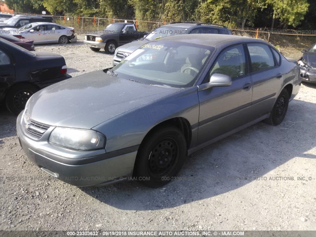 2G1WF52E959181250 - 2005 CHEVROLET IMPALA GRAY photo 2