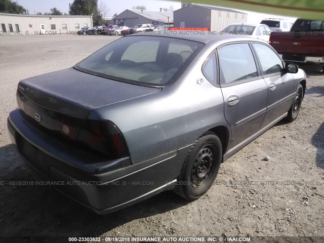 2G1WF52E959181250 - 2005 CHEVROLET IMPALA GRAY photo 4