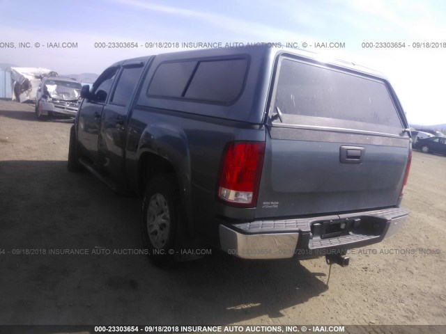 2GTEK13M181125917 - 2008 GMC SIERRA K1500 BLUE photo 3