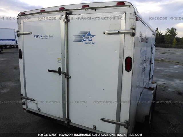 5LBBE1220C1024037 - 2012 CARGO SOUTH ENCLOSED TRAILER  WHITE photo 4