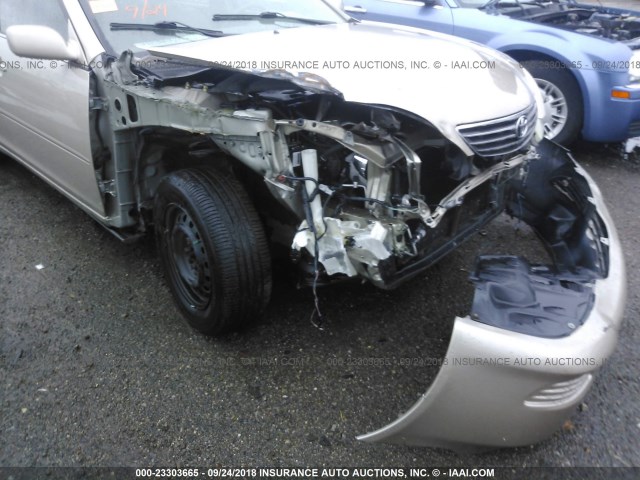 4T1BE32K55U091059 - 2005 TOYOTA CAMRY LE/XLE/SE GOLD photo 6