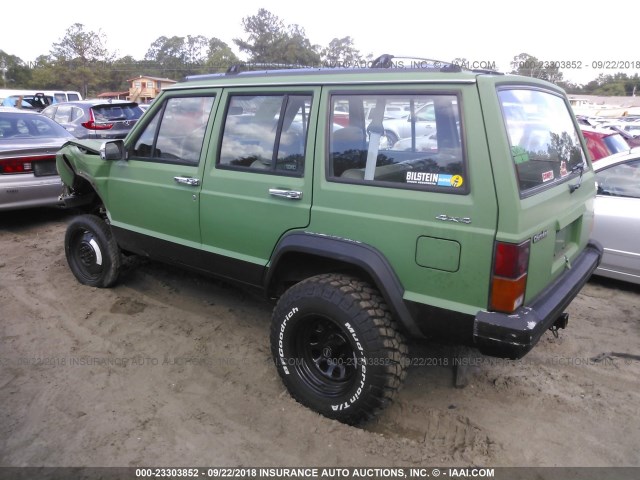 1J4FJ58S8NL142249 - 1992 JEEP CHEROKEE LAREDO GREEN photo 3