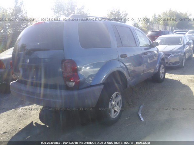 1D4HB38NX6F109430 - 2006 DODGE DURANGO SXT BLUE photo 4