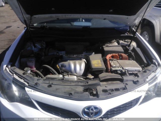 4T1BD1FK4EU121704 - 2014 TOYOTA CAMRY HYBRID/LE/XLE 白色 照片 10
