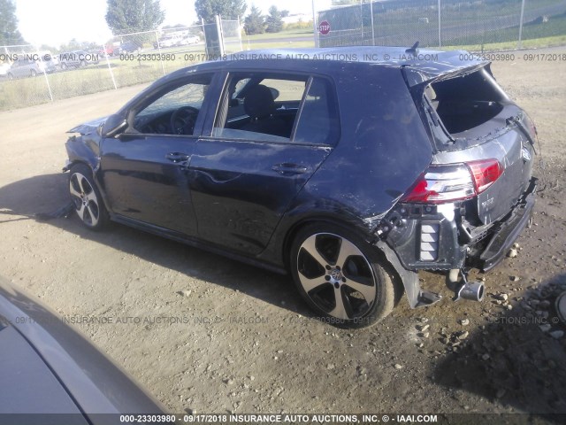 3VW547AU8JM251297 - 2018 VOLKSWAGEN GTI SPORT/SE/AUTOBAHN GRAY photo 3