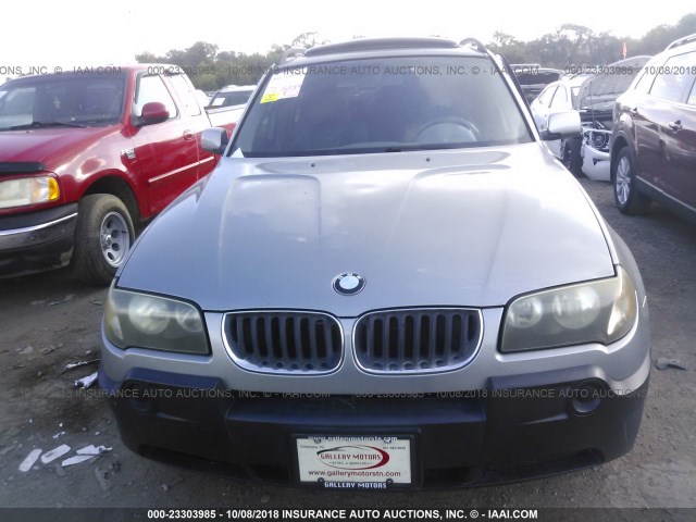 WBXPA73454WB23398 - 2004 BMW X3 2.5I GRAY photo 6