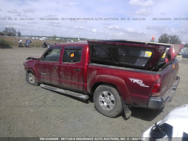 5TELU42N78Z545755 - 2008 TOYOTA TACOMA DOUBLE CAB 红色 照片 3