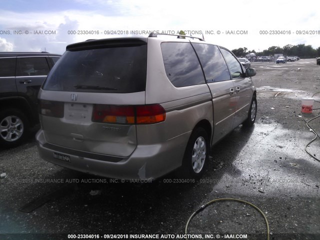 5FNRL18902B003363 - 2002 HONDA ODYSSEY EXL GOLD photo 4