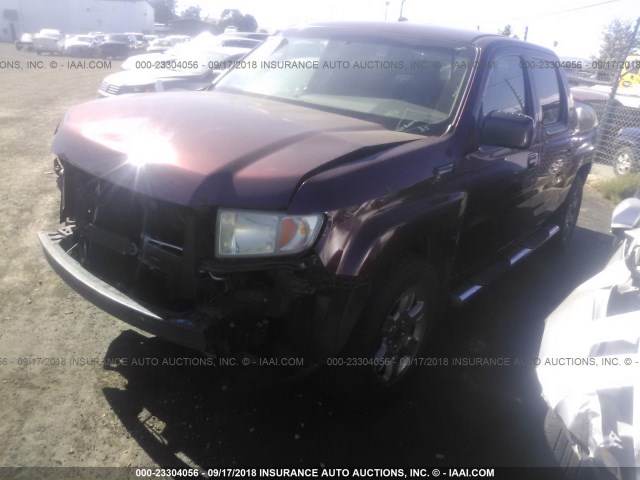 2HJYK16397H505234 - 2007 HONDA RIDGELINE RTX BURGUNDY photo 2