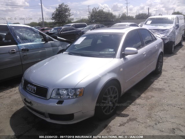 WAULC68E94A263365 - 2004 AUDI A4 1.8T QUATTRO SILVER photo 2