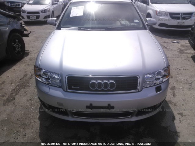 WAULC68E94A263365 - 2004 AUDI A4 1.8T QUATTRO SILVER photo 6