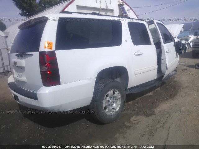 1GNSKJE78ER246416 - 2014 CHEVROLET SUBURBAN K1500 LT WHITE photo 4