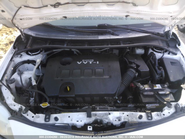 JTDBL40E499029769 - 2009 TOYOTA COROLLA LE/XLE WHITE photo 10