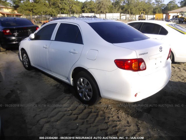 JTDBL40E499029769 - 2009 TOYOTA COROLLA LE/XLE WHITE photo 3