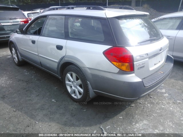 4S4BP61C966322704 - 2006 SUBARU LEGACY OUTBACK 2.5I SILVER photo 3