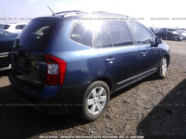 KNAFG526687167502 - 2008 KIA RONDO LX/EX BLUE photo 4