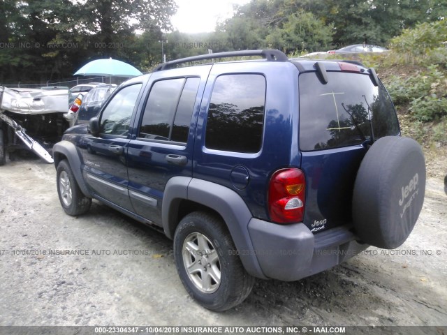 1J4GL48K13W560804 - 2003 JEEP LIBERTY SPORT/FREEDOM BLUE photo 3