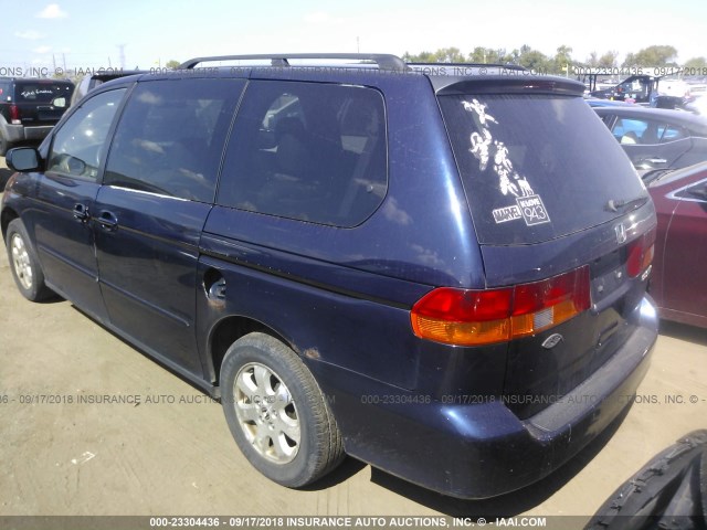 5FNRL18074B013442 - 2004 HONDA ODYSSEY EXL BLUE photo 3