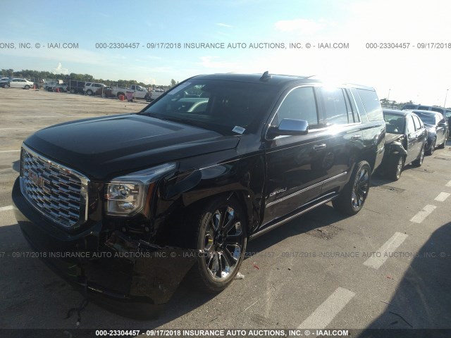 1GKS1CKJ4JR342310 - 2018 GMC YUKON DENALI BLACK photo 2