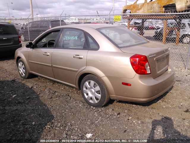 KL5JD56Z18K305170 - 2008 SUZUKI FORENZA CONVENIENCE/POPULAR TAN photo 3