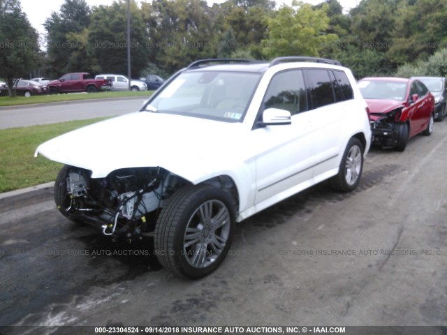 WDCGG8JB4FG418421 - 2015 MERCEDES-BENZ GLK 350 4MATIC WHITE photo 2