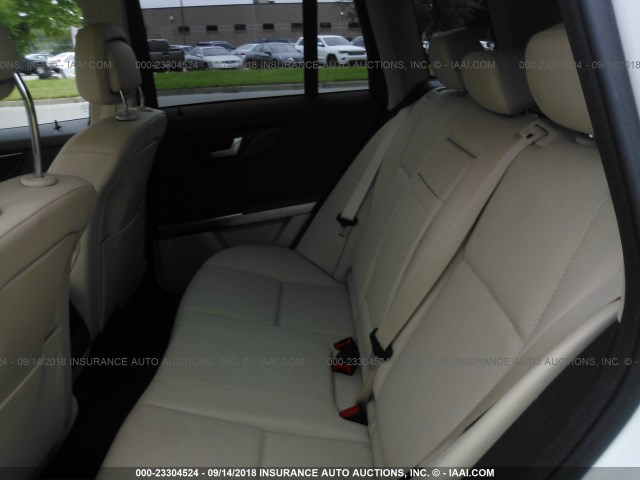 WDCGG8JB4FG418421 - 2015 MERCEDES-BENZ GLK 350 4MATIC WHITE photo 8