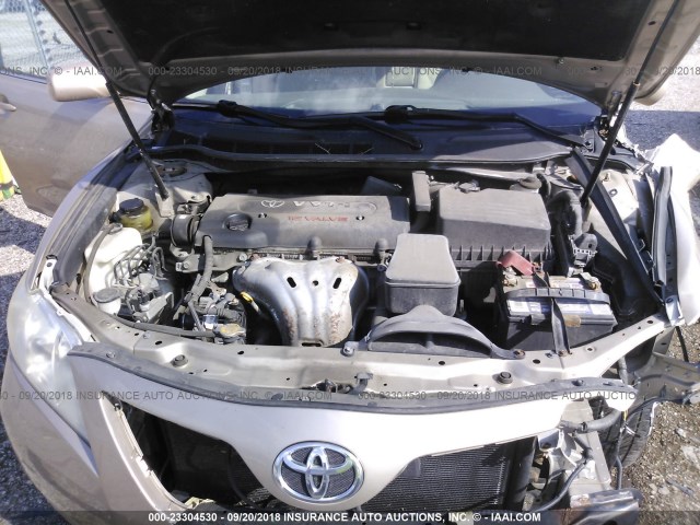 4T4BE46K58R042132 - 2008 TOYOTA CAMRY CE/LE/XLE/SE GOLD photo 10