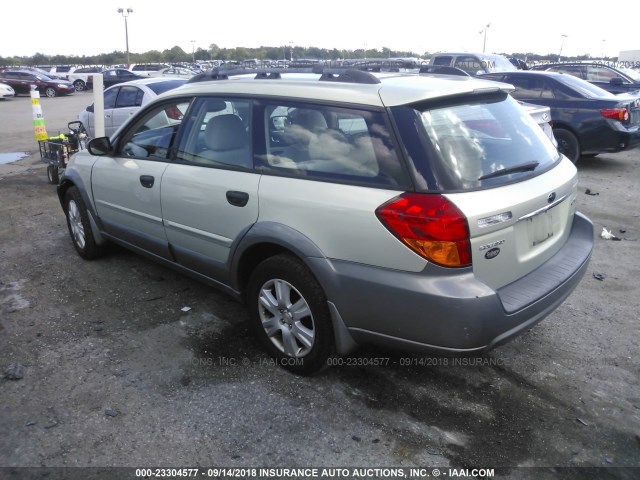 4S4BP61C857344007 - 2005 SUBARU LEGACY OUTBACK 2.5I GOLD photo 3