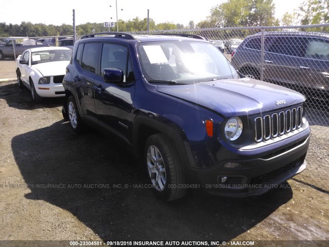 ZACCJABB4HPE59732 - 2017 JEEP RENEGADE LATITUDE BLUE photo 1