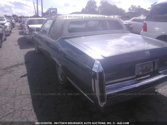 1G6AW4783E9111640 - 1984 CADILLAC FLEETWOOD BROUGHAM BLUE photo 3