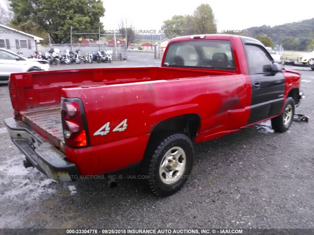 1GCEK14T44E162815 - 2004 CHEVROLET SILVERADO K1500 RED photo 4