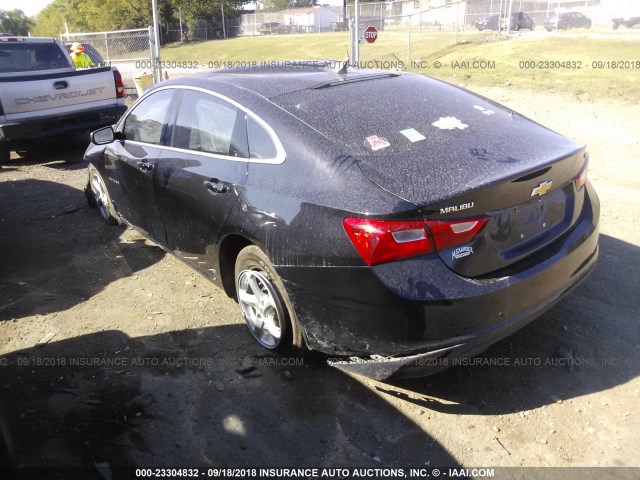1G1ZB5ST0GF349018 - 2016 CHEVROLET MALIBU LS 黑色 照片 3