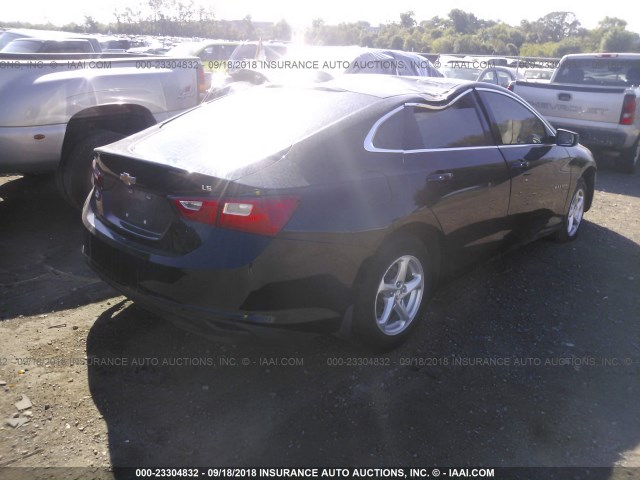 1G1ZB5ST0GF349018 - 2016 CHEVROLET MALIBU LS 黑色 照片 4