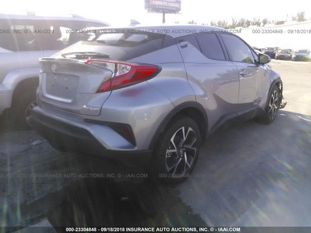 JTNKHMBX7J1009725 - 2018 TOYOTA C-HR XLE/XLE PREMIUM GRAY photo 4