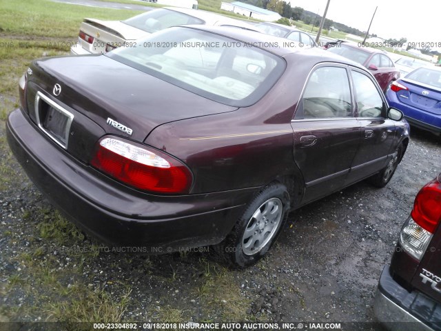 1YVGF22C525282538 - 2002 MAZDA 626 LX MAROON photo 4