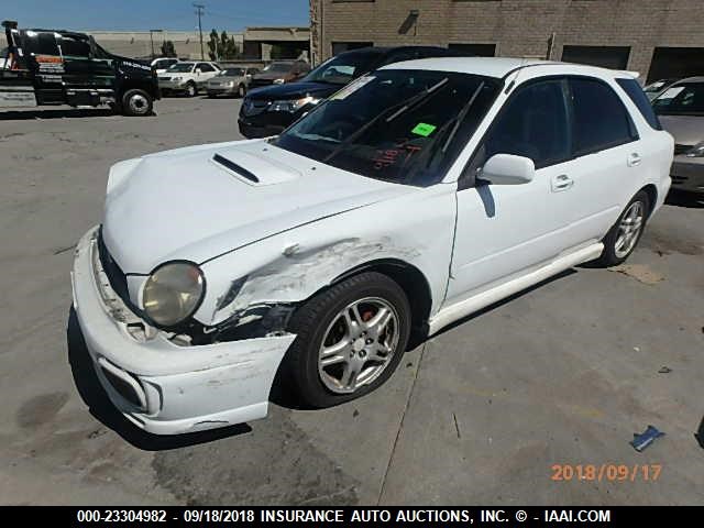 JF1GG29642G814519 - 2002 SUBARU IMPREZA WRX WHITE photo 2